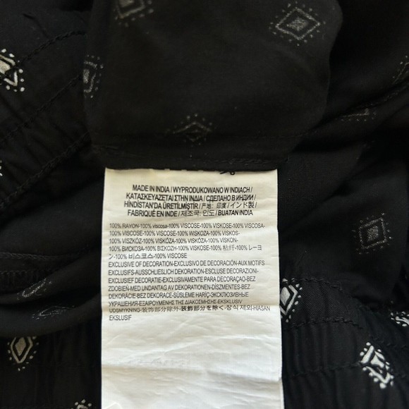 Women’s Vans Austin Ankle Pants Lightweight Black Diamond Juniors Sz Large Crop - Picture 13 of 13